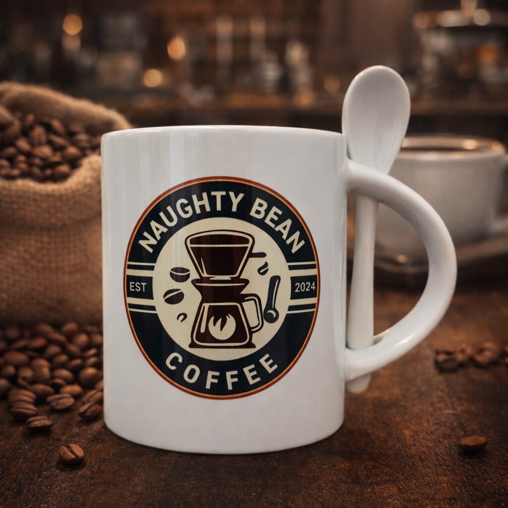 Naughty Bean Cup with Spoon